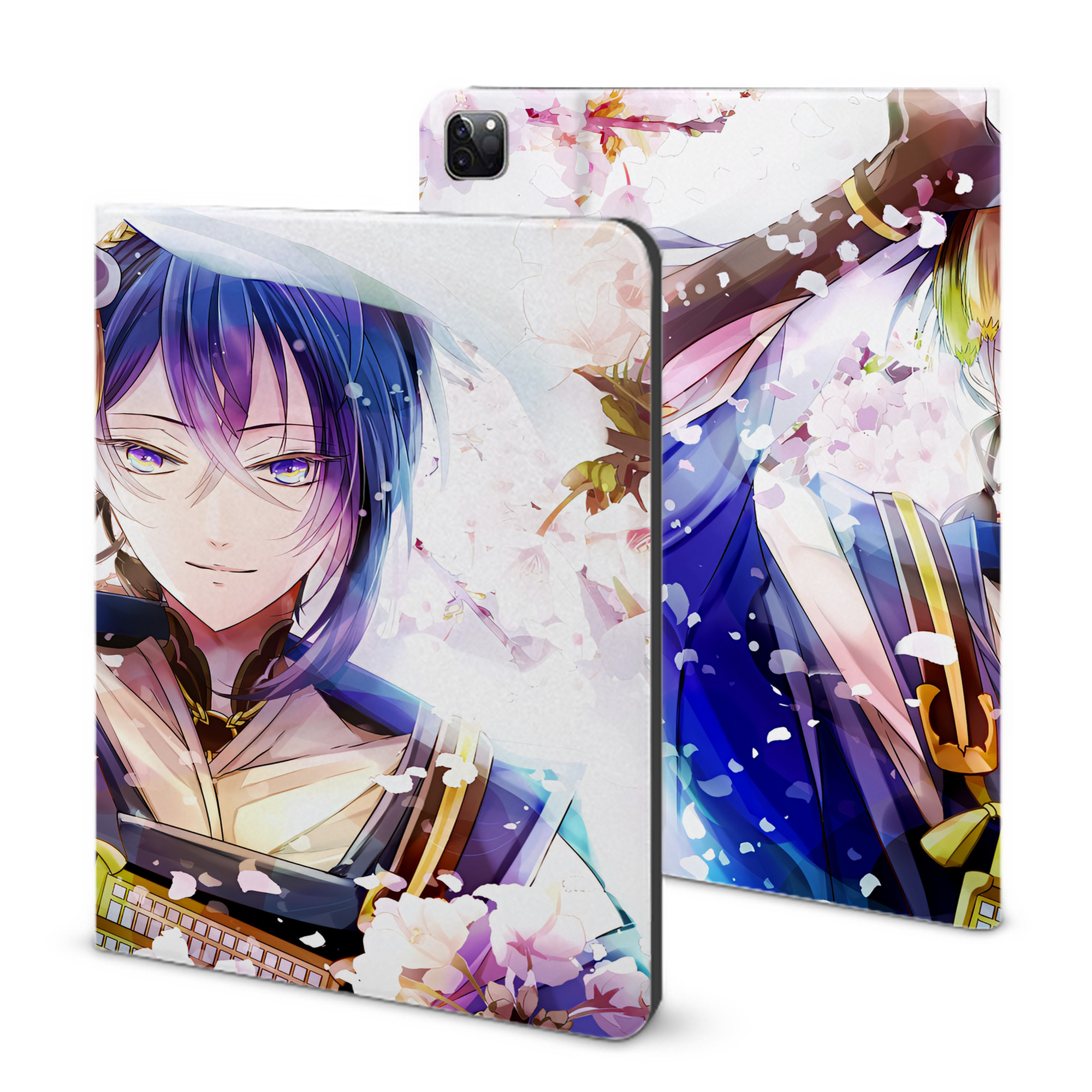 （画像用） 刀剣乱舞 Touken Ranbu IPad ケース ブック型 PUレザー TPU 耐衝撃 軽量 薄型 ペン収納なし 全面保護 IPad 各モデル対応